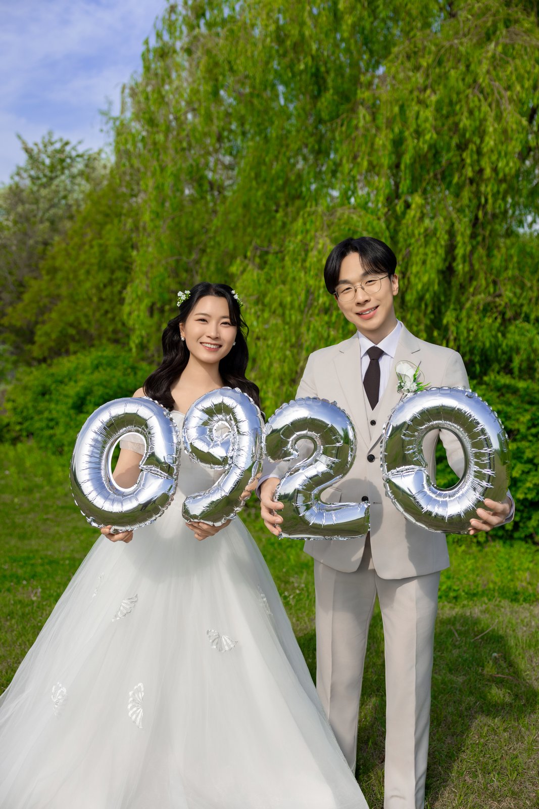 0920 풍선을 든 신랑신부